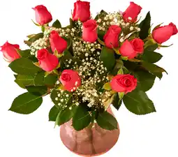 Auchan Supermarché Sans marque bouquet de 12 roses + gypsophile offre