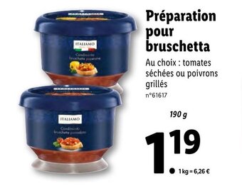 Lidl Préparation pour bruschetta offre