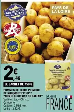 E.Leclerc Pommes de terre primeur de noirmoutier igp offre