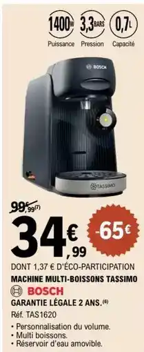 E.Leclerc Bosch - machine multi-boissons tassimo offre