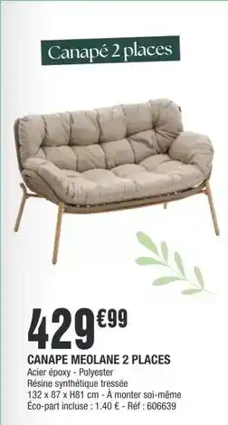 La Foir'Fouille Canape meolane 2 places offre