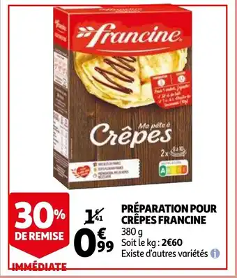 Préparation pour crêpes francine