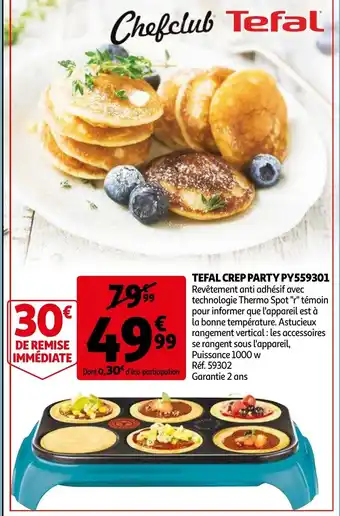 Auchan Tefal crep party PY559301 offre