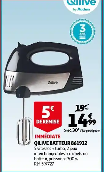Auchan Qilive batteur 861912 offre