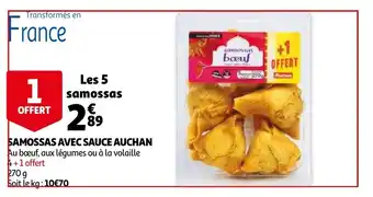 Auchan Samossas avec sauce auchan offre