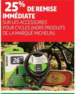 Auchan Sur les accessoires pour cycles (hors produits de la marque michelin) offre