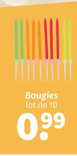 Wibra Bougies lot de 10 offre