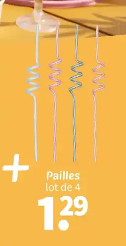 Wibra Pailles lot de 4 offre