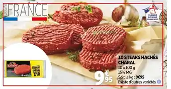 Auchan 10 Steaks hachés charal offre