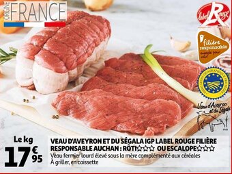 Auchan Veau d'aveyron et du ségala IGP label rouge filière offre