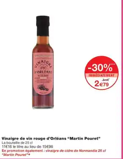 Monoprix MARTIN POURET Vinaigre de vin rouge d'Orléans offre