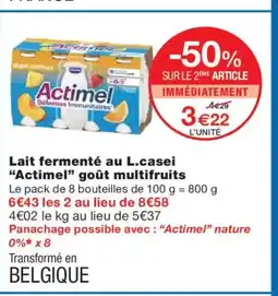 Monoprix ACTIMEL Lait fermenté au L.casei goût multifruits offre
