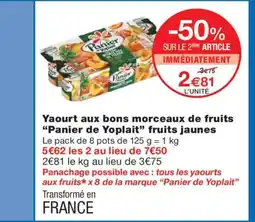 Monoprix PANIER DE YOPLAIT Yaourt aux bons morceaux de fruits fruits jaunes offre