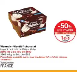 Monoprix Viennois Nestlé chocolat offre