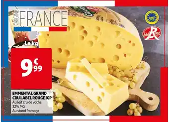 Auchan Emmental grand cru label rouge IGP offre