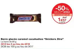 Monoprix SNICKERS Barre glacée caramel cacahuètes offre