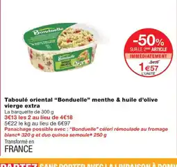 Monoprix BONDUELLE Taboulé oriental menthe & huile d'olive vierge extra offre