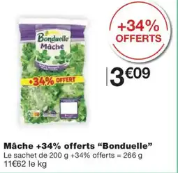 Monoprix BONDUELLE Mâche +34% offerts offre
