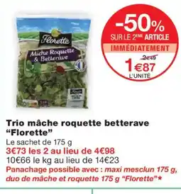 Monoprix FLORETTE Trio mâche roquette betterave offre