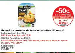 Monoprix FLORETTE Écrasé de pommes de terre et carottes offre