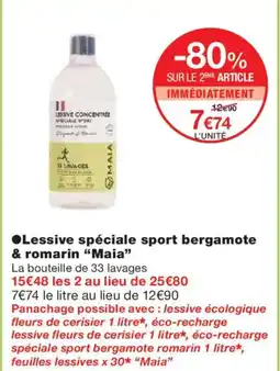 Monoprix MAIA Lessive spéciale sport bergamote & romarin offre