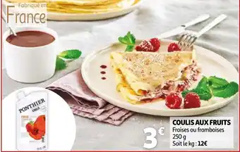 Auchan Coulis aux fruits offre