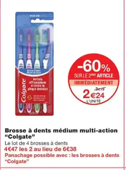 Monoprix COLGATE Brosse à dents médium multi-action offre