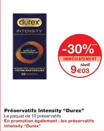 Monoprix DUREX Préservatifs Intensity offre