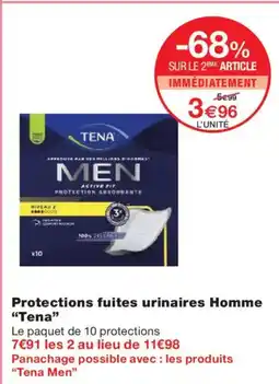 Monoprix TENA Protections fuites urinaires Homme offre