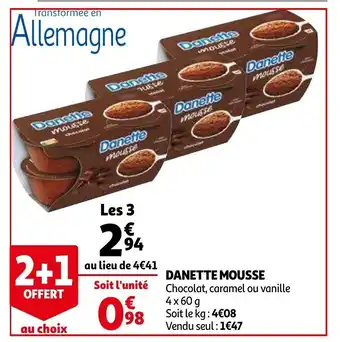 Auchan Danette mousse offre