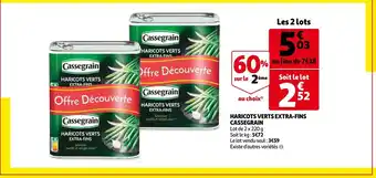 Auchan Haricots verts extra-fins cassegrain offre