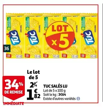 Auchan Tuc salés lu offre