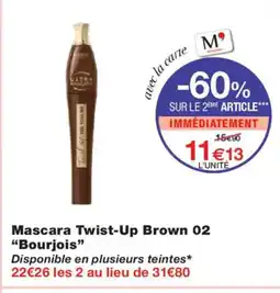 Monoprix BOURJOIS Mascara Twist-Up Brown 02 offre
