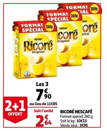 Auchan Ricoré nescafé offre