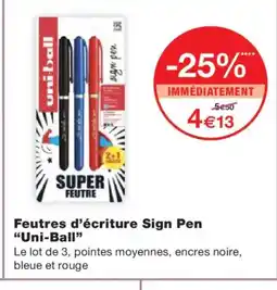 Monoprix UNI-BALL Feutres d'écriture Sign Pen offre