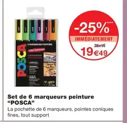 Monoprix POSCA Set de 6 marqueurs peinture offre