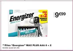 Monoprix ENERGIZER Piles MAX PLUS AAA 6 +2 offre