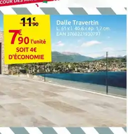 Mr Bricolage Dalle Travertin offre