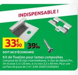 Mr Bricolage Kit de fixation pour lames composites offre