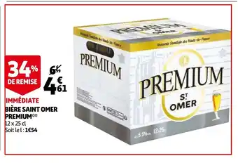 Auchan Bière saint omer premium offre