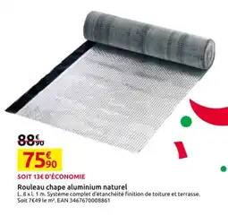 Mr Bricolage Rouleau chape aluminium naturel offre