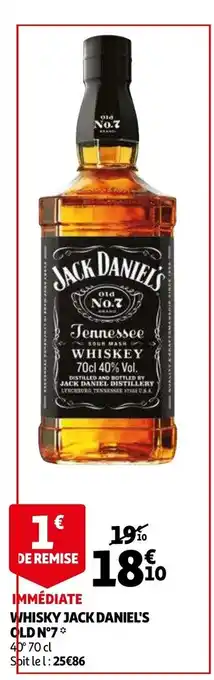 Auchan Whisky jack daniel's old N7 offre