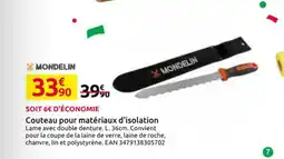 Mr Bricolage XMONDELIN Couteau pour matériaux d'isolation offre