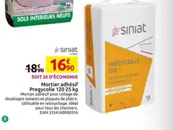 Mr Bricolage SINIAT Mortier adhésif Pregycolle offre