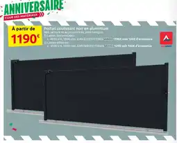 Mr Bricolage Portail coulissant noir en aluminium offre