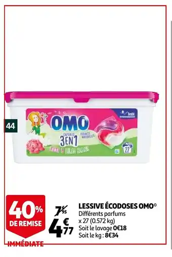 Auchan Lessive écodoses omo offre