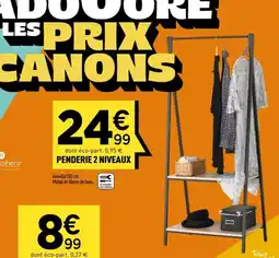 Centrakor Penderie 2 niveaux offre