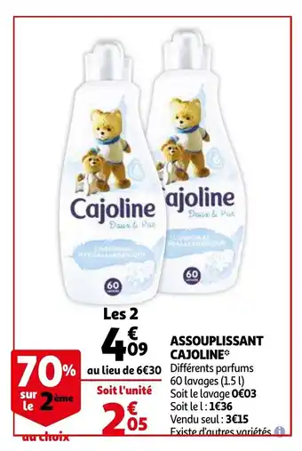 Auchan Assouplissant cajoline offre