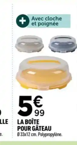 Centrakor La boîte pour gâteau offre