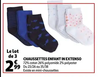 Auchan Chaussettes enfant in extenso offre